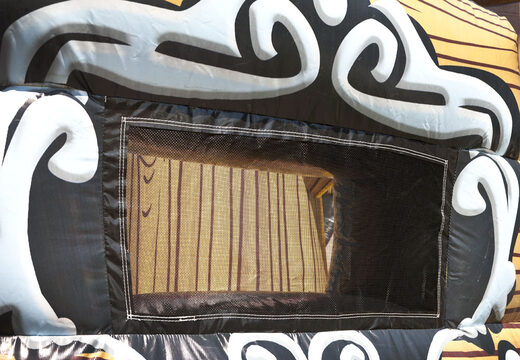 Inflatable pirate ship slide in a striking shape with cool 3D objects and full color prints for children. Buy inflatable slides now online at JB Inflatables UK