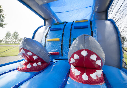 Order shark themed obstacle course for kids. Buy inflatable obstacle courses online now at JB Inflatables UK