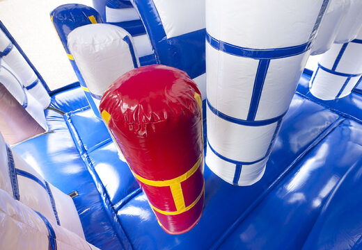 Medium inflatable multiplay bounce house in castle theme for children. Order inflatable bounce houses online at JB Inflatables UK