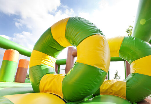 Pirate theme multifunctional inflatable slide with a splash pool, impressive 3D object, fresh colors and the 3D obstacles order for kids. Buy inflatable slides now online at JB Inflatables UK