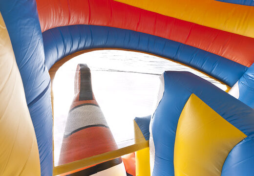 Clownfish themed multifunctional inflatable slide with a splash pool, impressive 3D object, fresh colors and the 3D obstacles for kids. Buy inflatable slides now online at JB Inflatables UK