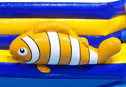 Buy a unique double Zig Zag Zee inflatable obstacle course for both young and old. Order inflatable pool games now online at JB Inflatables America