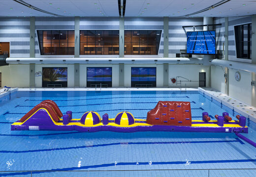 Buy a unique inflatable 17 meter long adventure mega run XL assault course with various exciting objects for both young and old. Order inflatable pool games now online at JB Inflatables America