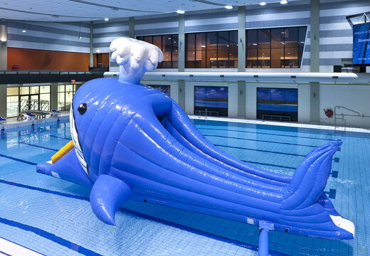 Spectacular Obstacle Run in whale theme with challenging obstacle objects for both young and old. Buy inflatable pool games now online at JB Inflatables America