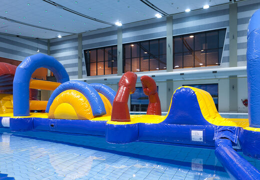 Buy inflatable Obstacle Run in crab theme with challenging obstacle objects for both young and old. Order inflatable water attractions now online at JB Inflatables America