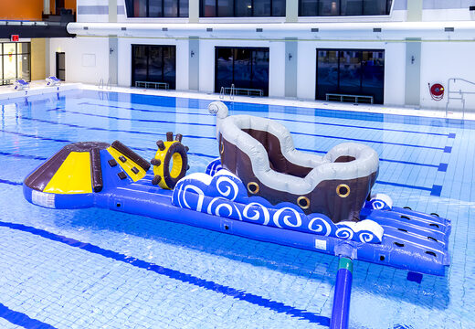 Buy an airtight pirate-themed inflatable slide for both young and old. Order inflatable water attractions now online at JB Inflatables America