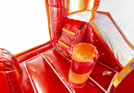 Order multiplay L firebrigade bouncer with slide for children. Buy inflatable bouncers online at JB Inflatables UK