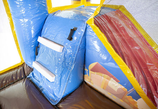 Pirate themed inflatable multiplay bouncy castle for kids. Order inflatable bouncy castles online at JB Inflatables UK