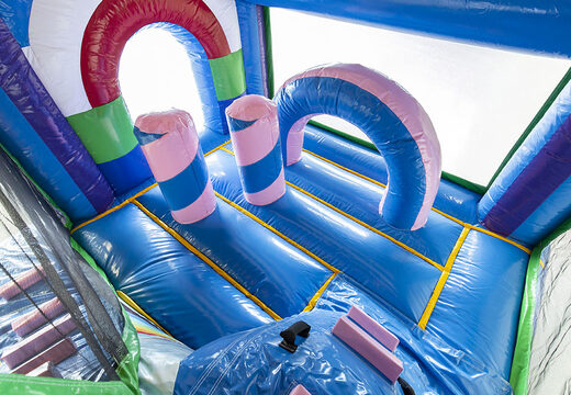 Buy medium inflatable unicorn bouncer with slide for kids. Order inflatable bouncers online at JB Inflatables UK