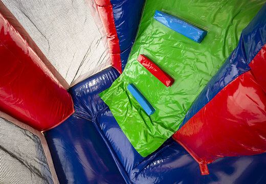 Buy a fire brigade themed bouncer with a slide for children. Order inflatable bouncers online at JB Inflatables UK