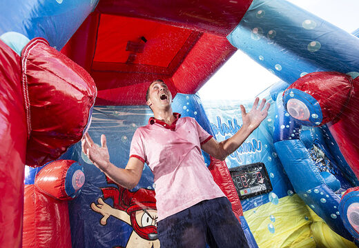 Order IPS Ninja Splash inflatable with a water sprayer for both young and old. Buy inflatable IPS Ninja attractions online now at JB Inflatables America 