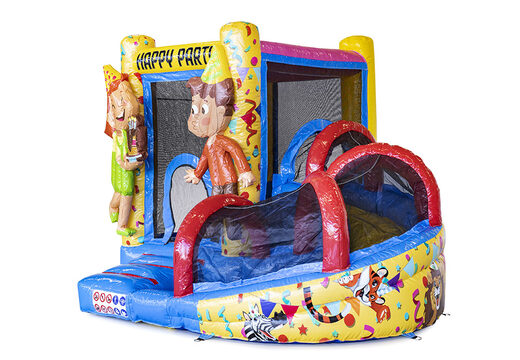 Order mini with slide party bouncy castle for children. Buy inflatable bouncy castles online at JB Inflatables UK