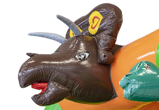 Buy bespoke World of dinos A Frame Super bouncy castle with unique 3D objects and dino illustrations at JB Inflatables UK. Request a free design for inflatable bouncy castles in your own corporate identity now