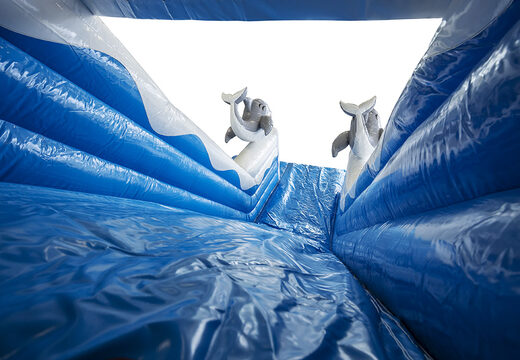 Perfect shark themed inflatable slide with 3D objects to order for kids. Buy inflatable slides now online at JB Inflatables UK