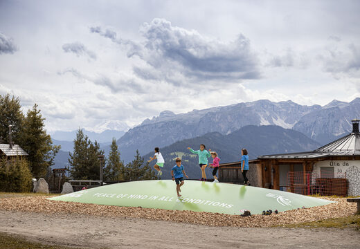 Custom St. Vigil themed kids airmountain for sale. Order custom airmountains at JB Inflatables UK