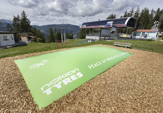 Airmountain in the theme St. Vigil made in your given size for children. Buy inflatable airmountains now online at JB Inflatables UK