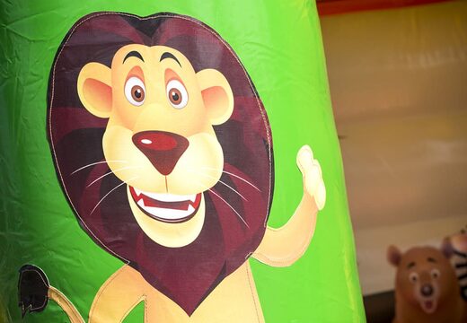 Purchase a midi multifun inflatable bouncer with roof in jungle theme for kids. Buy bouncers online at JB Inflatables UK 