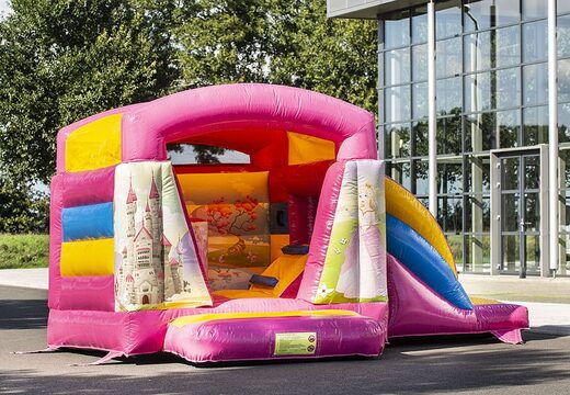 Small indoor multifun bouncer in a princess theme for children for sale. Online available at JB Inflatables UK 