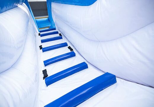 Order an inflatable bouncer in the Frozen theme with multiple slides and all kinds of fun obstacles with prints for kids. Buy bouncers online at JB Inflatables UK