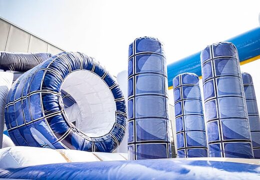 Buy Frozen bouncy castle with slides, obstacles with fun Frozen themed prints for kids. Order bouncy castles online at JB Inflatables UK