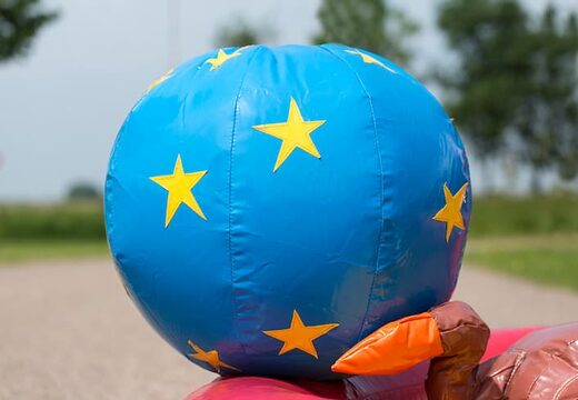 Multiplay playzone circus bouncer with plastic balls and 3D objects order for children. Buy bouncers online at JB Inflatables UK