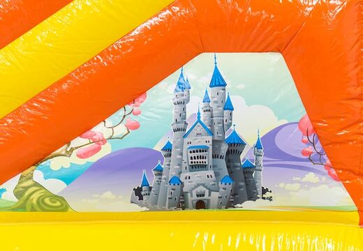 Buy medium inflatable fairy wonderland bouncer with slide for kids. Order inflatable bouncers online at JB Inflatables UK
