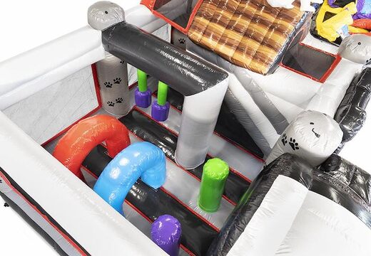 Buy an animal themed inflatable air cushion with a big dog on it for kids