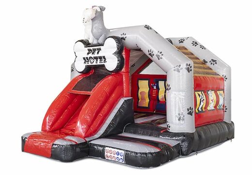 Order inflatable bouncer slide combo with slide in animal hotel theme for kids