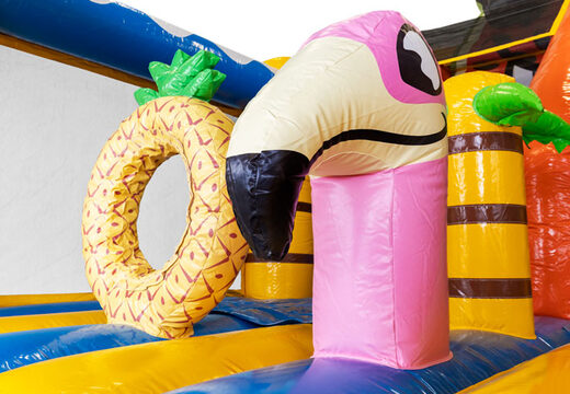 Buy inflatable Multi Slide Caribbean bouncy castle with slide for kids. Order inflatable bouncy castles now online at JB Inflatables America