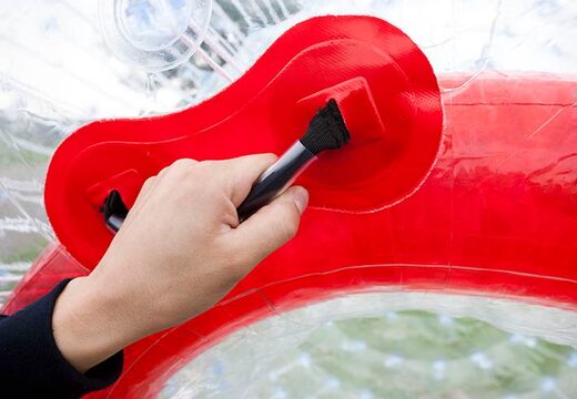 Handle on inflatable ball