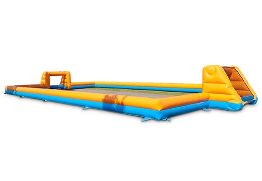 Striking yellow with blue football boarding