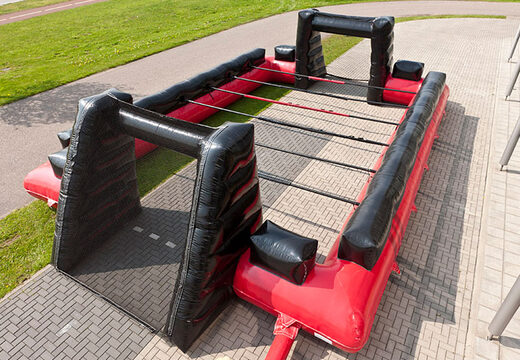 Buy sporty inflatable black red table football with unique boarding.