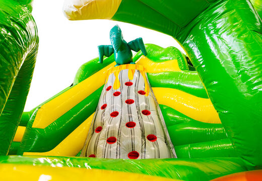 Climbing tower in Slideworld dino bounce house