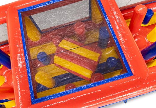 Red yellow blue obstacle course module pillar dodger