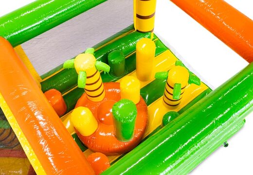 Pillar Dodger obstacle course component, jungle theme