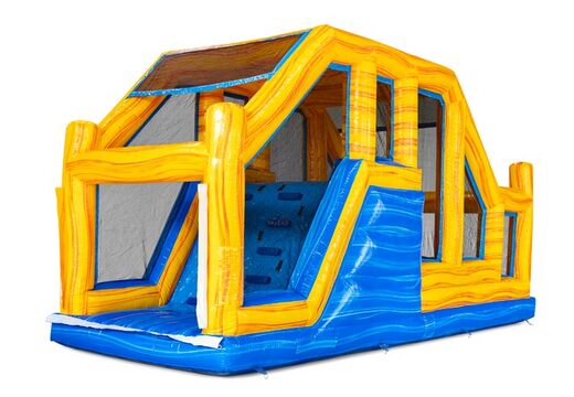 Base jump module of modular obstacle course in marble theme