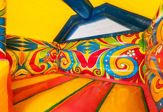 Yellow-orange flowers on the inside of Slide Combo Paradise Island