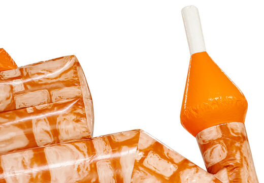 Orange turret on Standard Bouncy Castle Orange Brick from JB in Meppel