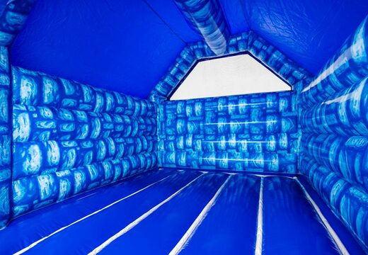 Inside of Standard Bouncy Castle Blue Brick for sale at JB in Meppel