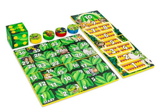 Colorful game set back of Softplay in Jungle Dino theme