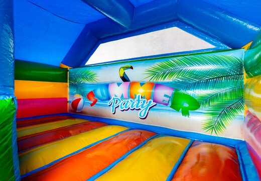 Buy the Indoor Bouncy Castle Slide Combo Dubbelslide with Summer Party theme online at JB