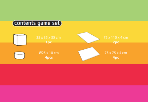 Contents of Softplay Playset in Unicorn Theme for purchase at JB