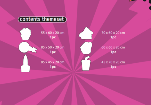 Contents of Softplay Theme Set in Comic Theme order online at JB