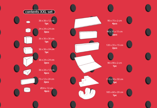 Order the contents of the Softplay XXL set in Flamingo - Hawaii theme from JB Inflatables in Meppel