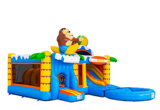 Buy Multiplay online bouncy castle with 3D figures and slide.