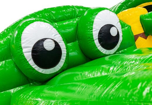 Order online bouncy castle with crocodile theme and 3D eyes