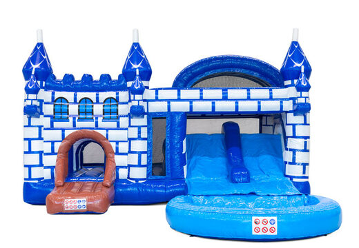Multiplay Double Slide bouncy castle with two slides in castle theme
