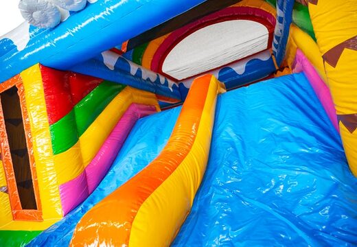 Buy blue yellow orange slide of inflatable Multiplay double slide at JB