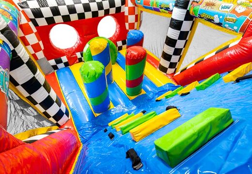 High-quality Comic-themed obstacle course with unique challenges