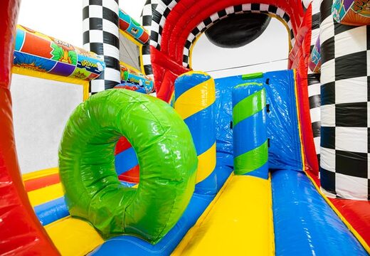 Detailed Comic graphics on an impressive obstacle course